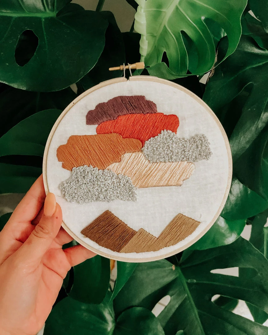 Lone Fox "Cotton Candy Skies" Embroidery Kit 3 Lone Fox "Cotton Candy Skies" Embroidery Kit