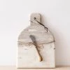 Creative Co Op New Marble Cutting Board & Cheese Knife