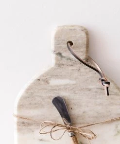 Creative Co Op New Marble Cutting Board & Cheese Knife