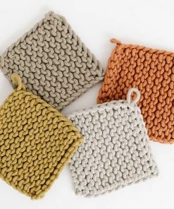 Creative Co Op New Crocheted Pot Holder- Rustic