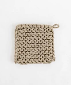Creative Co Op New Crocheted Pot Holder- Rustic