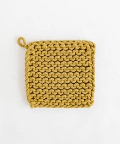 Creative Co Op New Crocheted Pot Holder- Rustic