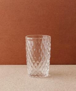 Lone Fox Hatched Glass Drinking Glass