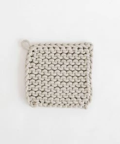 Creative Co Op New Crocheted Pot Holder- Rustic