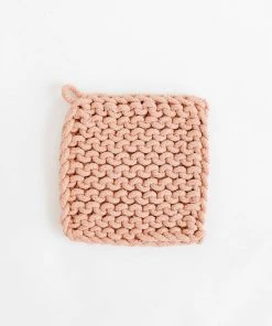 Creative Co Op New Crocheted Pot Holder- Pastel
