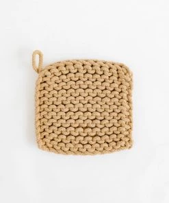 Creative Co Op New Crocheted Pot Holder- Pastel