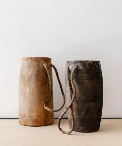 Creative Co Op New Vintage Wooden Jug W/ Handle