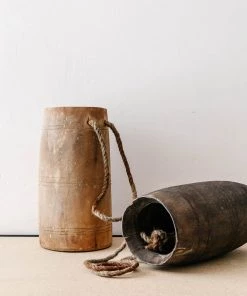 Creative Co Op New Vintage Wooden Jug W/ Handle