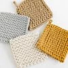 Creative Co Op New Crocheted Pot Holder- Desert Hues