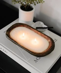 Stash Style Hand Carved Wooden Candle New