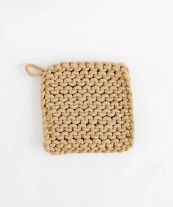 Creative Co Op New Crocheted Pot Holder- Desert Hues
