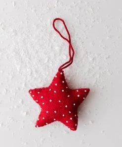 Creative Co Op New Wool Felt Star Ornament