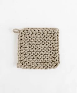 Creative Co Op Crocheted Pot Holder- Citronella