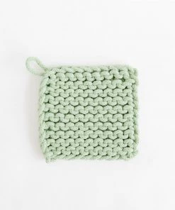 Creative Co Op Crocheted Pot Holder- Citronella