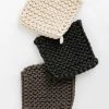 Creative Co Op Crocheted Pot Holder- Neutral