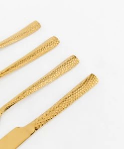 Bloomingville New Honeycomb Gold Flatware Set (4 Pc)