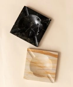 Lone Fox Square Marble Ashtray New