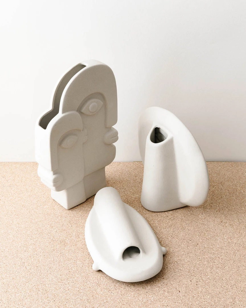 Lone Fox Abstract Portrait Vases 4 Lone Fox Abstract Portrait Vases