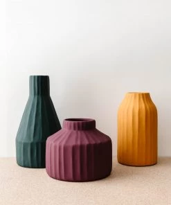 Lone Fox New Fluted Gem Vases