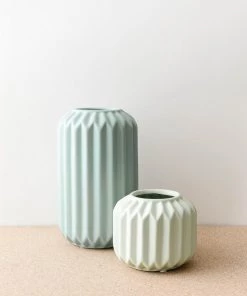 Lone Fox Geo Fluted Vases