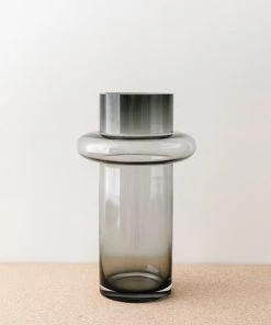 Lone Fox Smokey Glass Vase