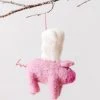 Felt So Good Hand Felted Flying Pig Ornament