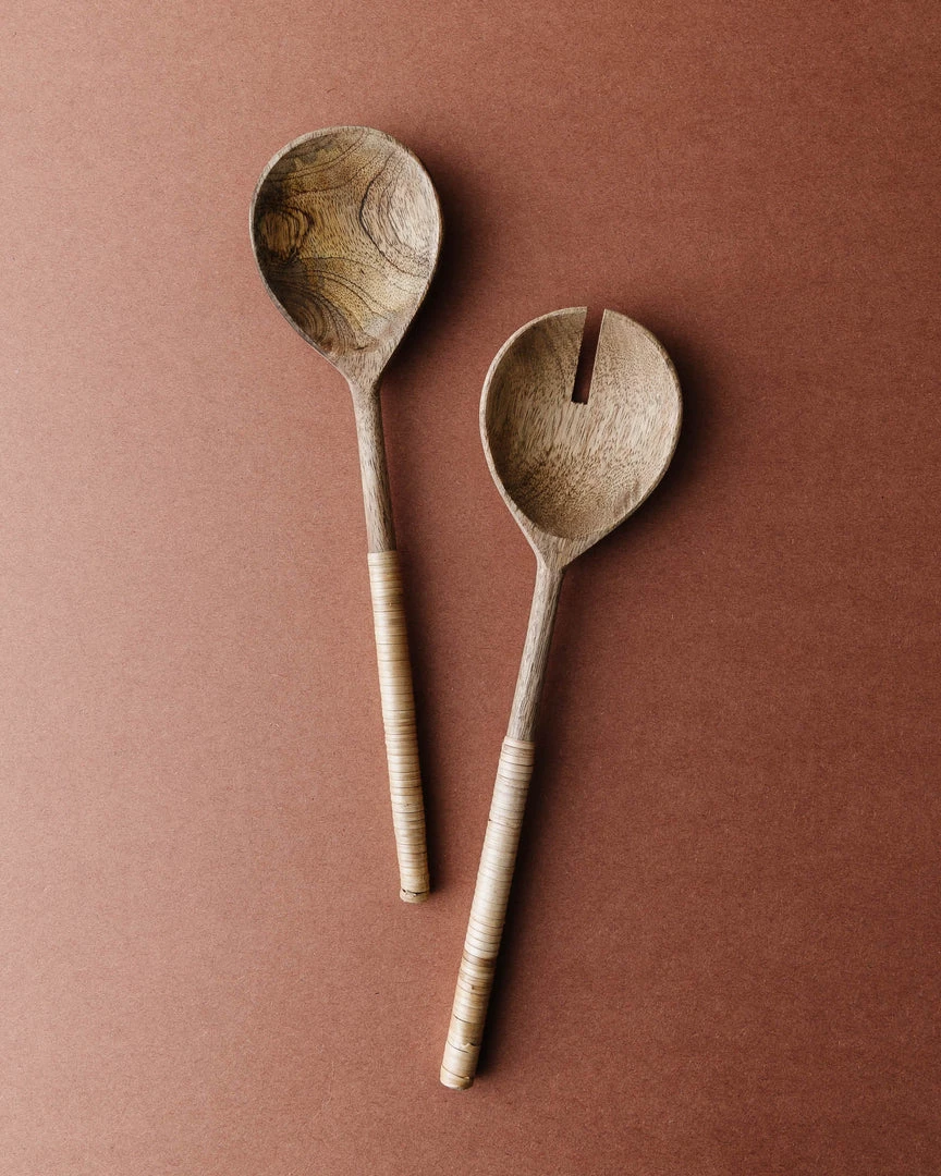 Creative Co Op New Bamboo Wrapped Salad Servers 4 Creative Co Op New Bamboo Wrapped Salad Servers