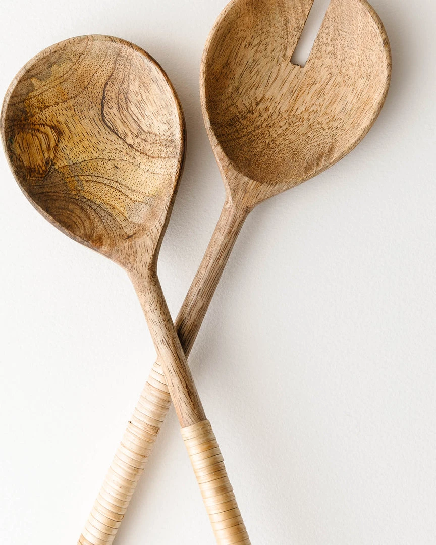 Creative Co Op New Bamboo Wrapped Salad Servers 5 Creative Co Op New Bamboo Wrapped Salad Servers