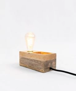 Creative Co Op Mango Wood Utility Lamp New
