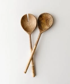 Creative Co Op New Bamboo Wrapped Salad Servers 9 Creative Co Op New Bamboo Wrapped Salad Servers