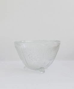 Lone Fox Vintage Glass Footed Bowl New