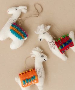 The Winding Road New Felt Llama Ornament