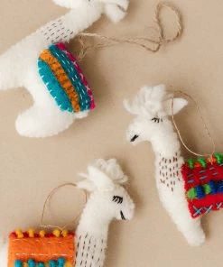 The Winding Road New Felt Llama Ornament