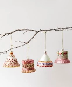 Lone Fox Hand Painted Glass Cake Ornaments New