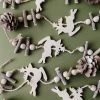 Creative Co Op Deer & Pinecones Wood Garland