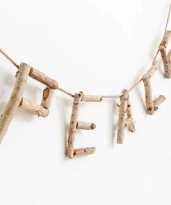 Lone Fox "Peace" Birch Wood Banner