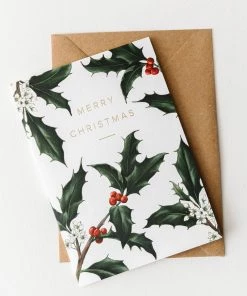 Catherine Lewis Design Holly Christmas Card New