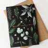 Catherine Lewis Design New Black Greenery Christmas Card