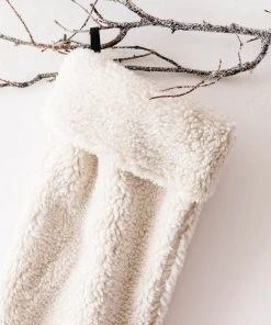 Creative Co Op Textured Sherpa Stocking