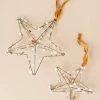 Lone Fox New Metal Star Button Ornaments (Set Of 3)
