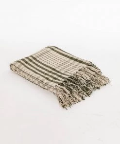 Creative Co Op New Lewis Woven Plaid Throw