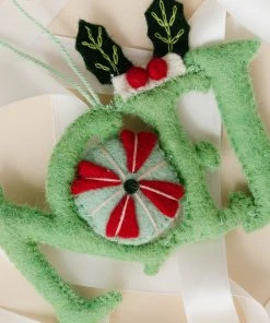 Lone Fox "Noel" Felt Embroidered Ornament