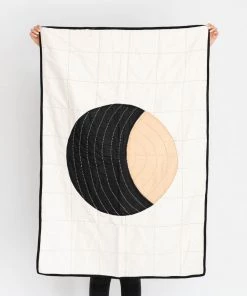 Anchal Mini Crescent Lattice Hand Sewn Quilt New