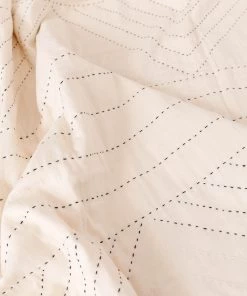 Anchal New Crescent Hand Sewn Cotton Quilt - Charcoal