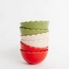 Lone Fox New Holiday Scalloped Bowls (Set Of 6)