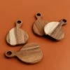 Bloomingville Wooden Tapas Coasters (Set Of 4) New