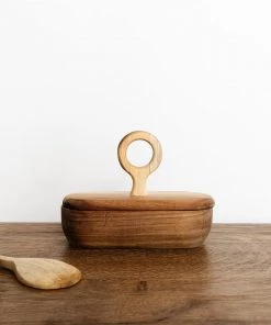 Bloomingville New Wood Divided Container W/ Lid