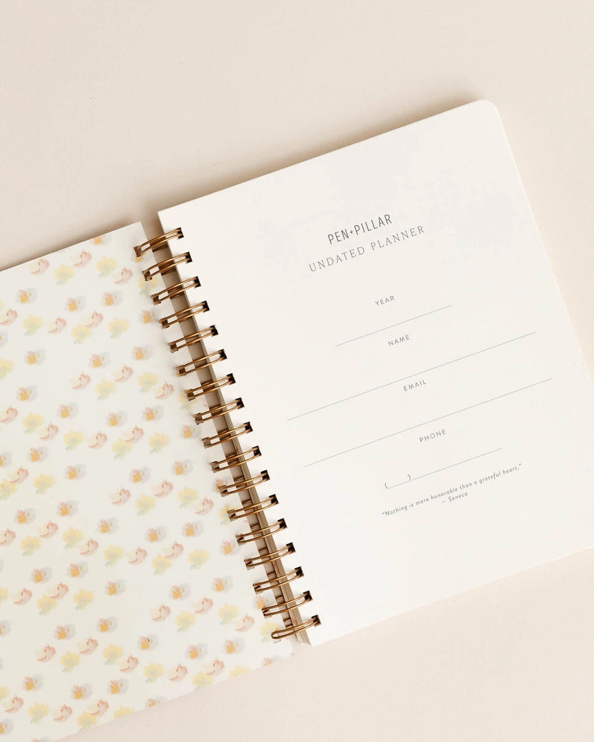 Pen + Pillar Elora Undated Planner / Agenda New 6 Pen + Pillar Elora Undated Planner / Agenda New