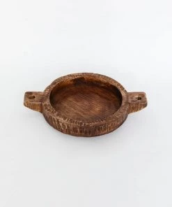 Creative Co Op Bali Mango Carved Wood Tray