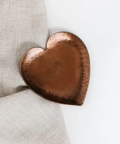 Creative Co Op New Small Heart Copper Dish